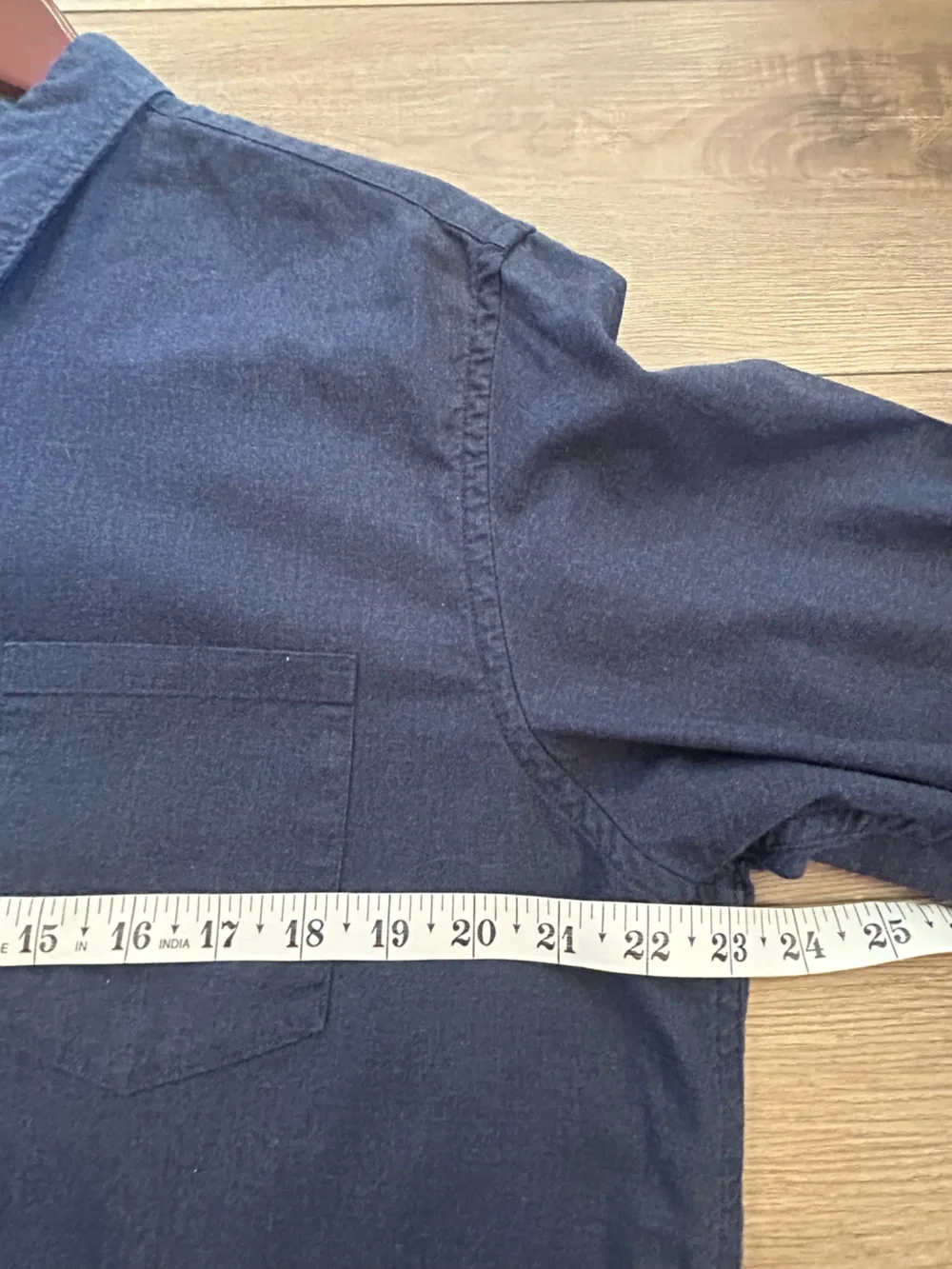 Banana Republic Luxe Flannel Slim Fit Navy Flannel Shirt Men’s L
